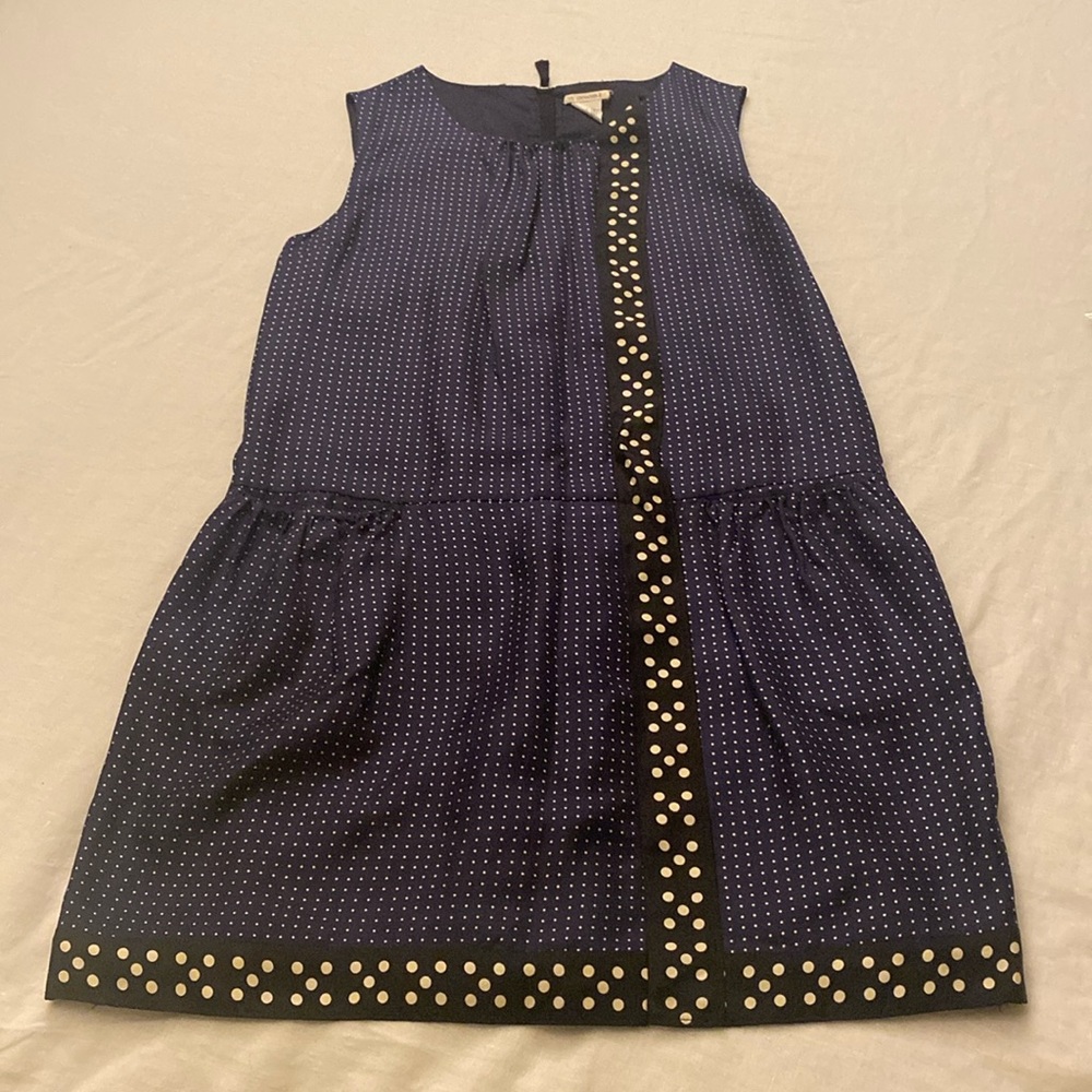 J.Crew Crewcuts Girls Pure silk Navy Dress size 14